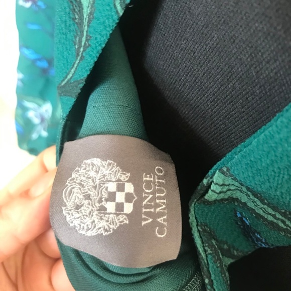 Green Printed Aline Dress - Picture 4 of 4